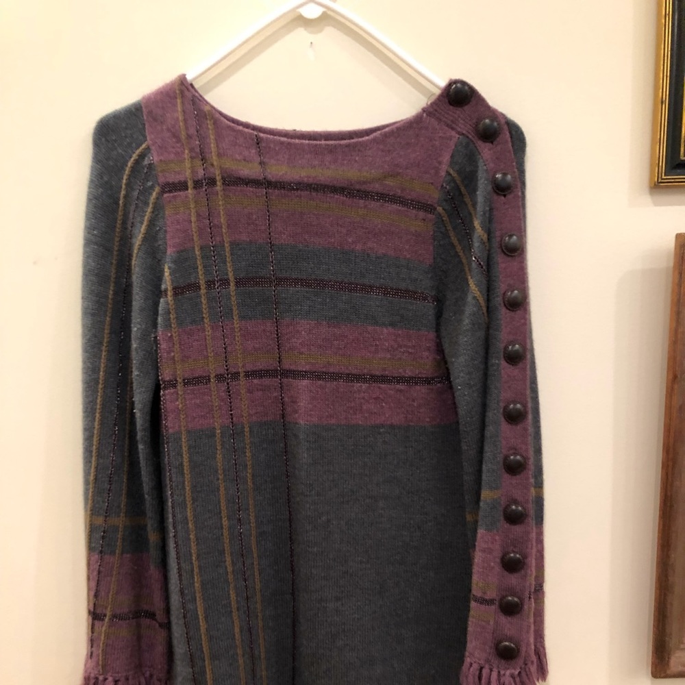 Nanette Lepore Sweater Dress with fringed sleeves